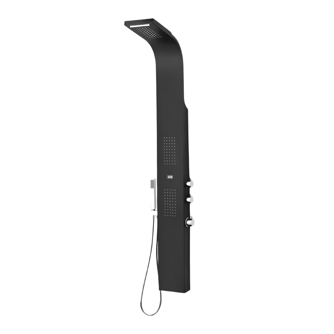 Essebagno Essekaska Panneau de douche hydromassant thermostatique noir