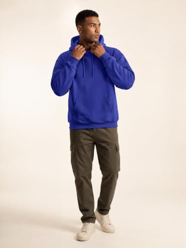 Image of JMIERR Mens Fleece Lined Oversized Hoodie Pullover Sweatshirts