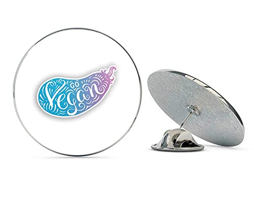 Vegan Round Metal 0.75" Lapel Pin Hat Shirt Pin Tie Tack Pinback2