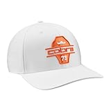 Cobra Golf Men's Standard Cobra Split Tour Cap, White Glow-Rickie Orange