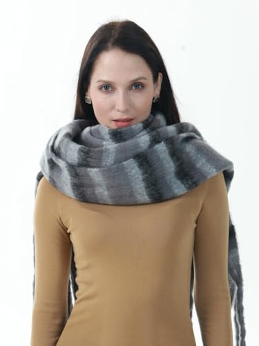 kaliya Womens Chunky Oversized Plaid Winter Scarf for Women,Women's Fashion Colorful Christmas Blanket Scarf Ladies Scarves2