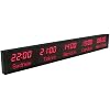 World Clock Multiple Time Zones, 5 Time Zone Clocks, LED Digital World Clock with Remote Control, City Can Be Changed, for Hotels, Multinational Airports, Entertainment Venues