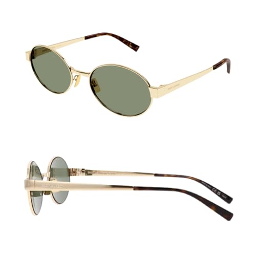 SAINT LAURENTSL SL 692 Metal Lettering Logo Classic Oval Shape Sunglasses with eSHADES Luxury Eyewear Kit Bundle