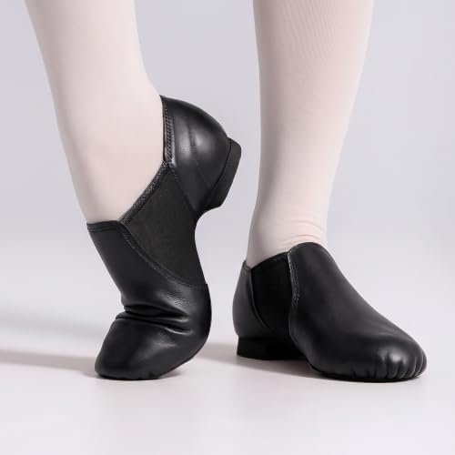 Image of Dynadans Women's Leather Upper Slip-on Jazz Shoe
