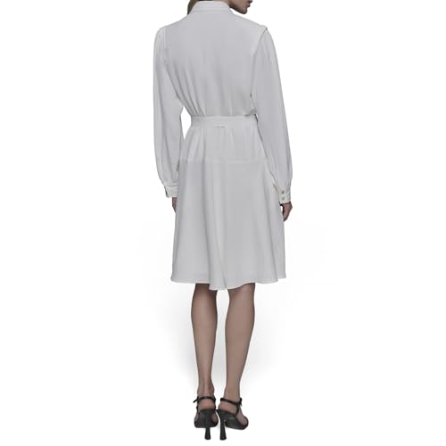 Image of Karl Lagerfeld Women's Long Sleeve Multifunctional Shirt Dress