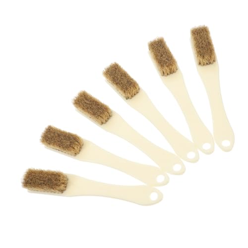 BCOATH 6pcs Mini Cleaning Brushes Stiff Bristles Industrial Dishwasher Brush Grout Cleaner Tile Joints Brush Home