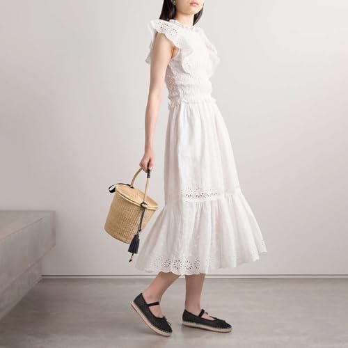 Image of mikarka Flats for Women: Woven Ballet Flats Shoes for Women - Knot Espadrilles Round Toe Mary Jane Flats Loafers, Inspired by Raffia