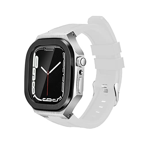 Kit de modification Apple Watch antichoc en acier et caoutchouc fluroélastomère durable