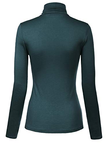 Image of MixMatchy Women's Slim Lightweight Long Sleeve Pullover Turtleneck Mock Shirts Base Layer Undershirts Active Tops