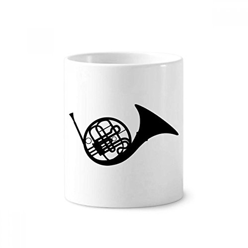 Mug en céramique blanche avec note de musique pour brosses à dents et crayons 350ml