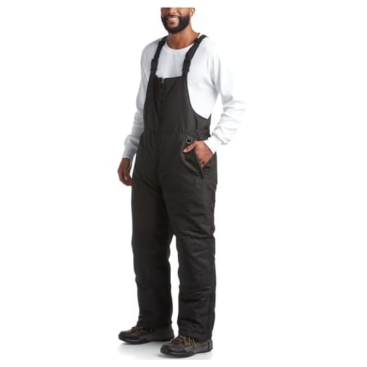 Cherokee Mens Snow Bibs - Durable Insulated Waterproof Snow Bibs Overalls for Men - Work Coveralls for Men (Size: S-3XL), Size 3X, Black