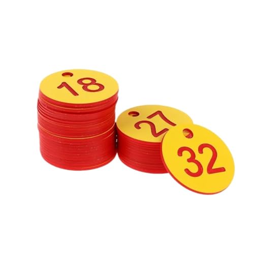 Étiquettes d'identification numérotées 1-100 plastique jetons marquage inventaire - 4