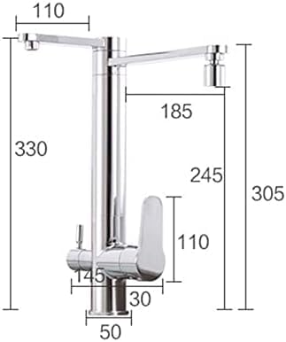 Mitigeur 3 voies avec filtre à eau 3 en 1 avec bec pivotant, noir brossé, mitigeur d'évier moderne pour eau potable purifiée, essentiel de cuisine