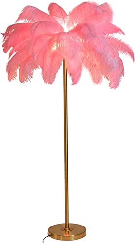 Lámpara de Pie Lámpara de Lectura de Pie Pluma Lámpara de Pie Led 1,6 m Lámpara de Soporte de Pluma de Avestruz 3 Colores Regulable Metal Avestruz Pluma Soporte Lámpara Villa / Oficina / Hotel