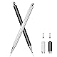 Tablet Stift, 2 in 1 Touchscreen Stift für alle Tablets/Handys, Universal Stylus Pen kompatibel mit iPhone i-Pad Pro Mini Redmi Samsung Huawei Surface Lenovo Chromebook (Weiß/Schwarz)