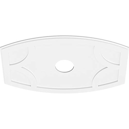 Image of Ekena Millwork CMP40X26KY-06000 Kailey Architectural Grade PVC Contemporary Urethane Ceiling Medallions 40 inchW x 26 5 /8 inchH x 6 inchID x 21 1 /2 inchC x 1 inchP