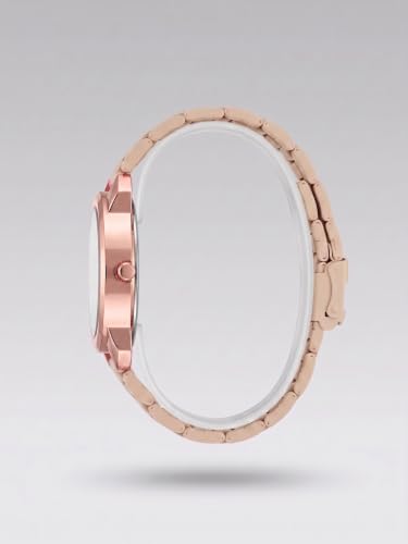 Image of Shocknshop Analog Women Watches Ladies Rose Gold Round Dial Metal Strap Wrist Watch for Woman and Girls -WCH196