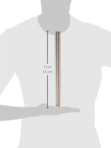 Rumold Precision Triangular Scale Ruler 160/2/30 30cm White Plastic for German Vocational College - Image 3