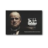 Impression sur toile « The Godfather » du film américain des années 70 Oscar Gangster - Décoration murale moderne - 40 x 60 cm