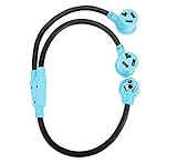 CircleCord 3 Prong Dryer Y Splitter 3 FT, NEMA10-30P Male to Two NEMA 10-30R Female, 30 Amp 250 Volt...