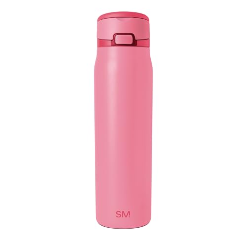 Simple Modern Mesa Loop Water Bottle with Straw | 30oz Cup Holder Friendly Insulated Stainless Steel Bottles for Travel, Sports and School | Velvet Pink