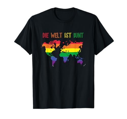 Bunte Welt Regenbogen Liebe Schwul LGBT Gleichheit Geschenk T-Shirt