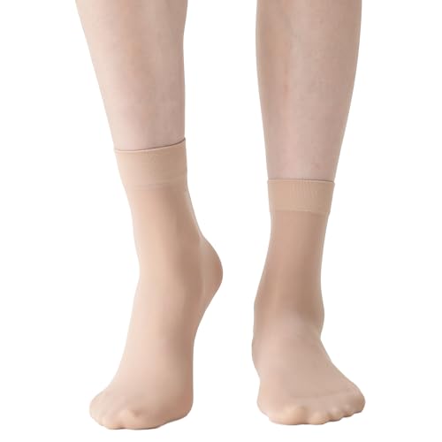 Image of Women's 50D Ankle High Sheer Stocking Socks 12 Pairs