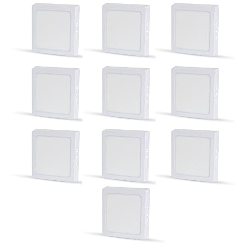 Image of D'Mak 6 Watts Square Led Surface Panel Light Cool White, Pack of 10