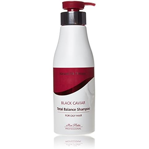 Mon Platin 500ml Natural Silk Therapy Black Caviar Total Balance Shampoo For Oily Hair Cover