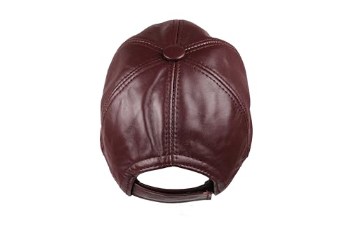 Image of Genuine Leather Unisex Baseball Cap