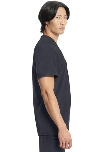 Image of Cherokee Infinity Mens Scrubs Top V-Neck Modern Fit 2 Pocket 360 Stretch