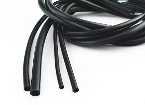 Qike Universal 4Mm/6Mm/8Mm/10Mm/12Mm Inner Diameter High Performance Silicone Vacuum Hose Tube Kit (Black, 5Size) #TOP1