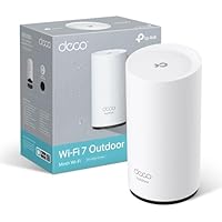 TP-Link Deco BE25-Outdoor BE3600 Outdoor Wifi Extender, Mesh Wifi 7 Router, Weatherproof IP65, PoE/AC Power Supply, AI-Driven, Dual-Band, Compatible with Alexa, Google Assistant, HomeShield