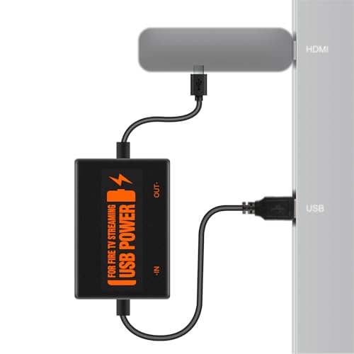 Fire Stick Power Adapter, USB Power Cable for Fire TV Stick, Powers Streaming TV Sticks Directly from TV's USB Port, 5V/2.1A for FireStick 2/3/4K/4K Max/Lite, Eliminates The Need for AC Adapter