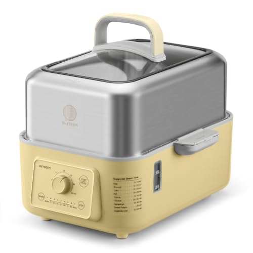 Image of BUYDEEM G52 5.3Qt Electric Food Steamer for Cooking, Mellow Yellow