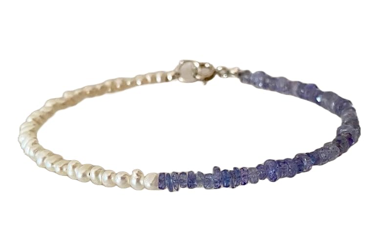 Bracelet tanzanite hypoallergénique en argent 925, fini les bijoux qui ternissent la peau