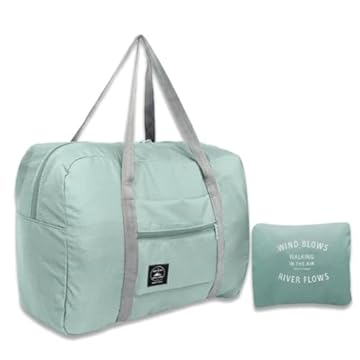 Bolsa de Viagem Portátil Oxford Dobrável Impermeável Multifuncional Cor:Azul-Claro