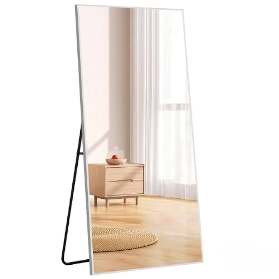 全身鏡 姿見鏡 スタンドミラー アルミ 飛散防止 170*70CM ホワイト Amazon.co.jp: 【170*70CM-ホワイト-直角】全身鏡 姿見鏡