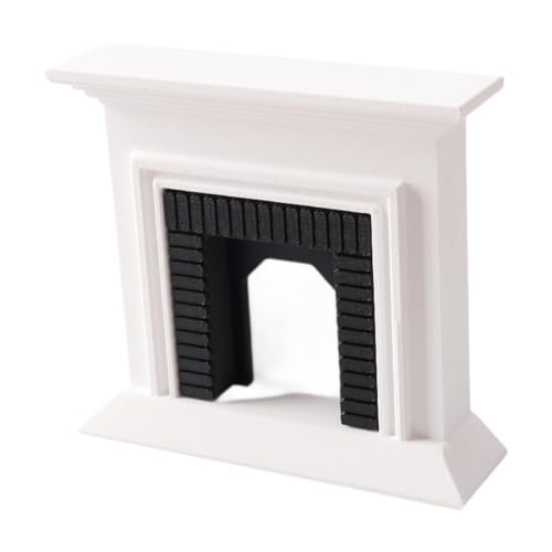 Chimenea blanca miniatura 1:12 para regalar a coleccionistas de casas de muñecas