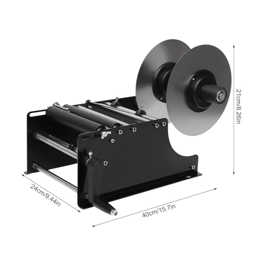 lalaleny Machine à étiqueter Distributeur d'étiquettes manuel Bouteille ronde Étiqueteuse Autocollant Étiqueteuse de bouteilles pour bouteilles 20-120 mm – vue 2