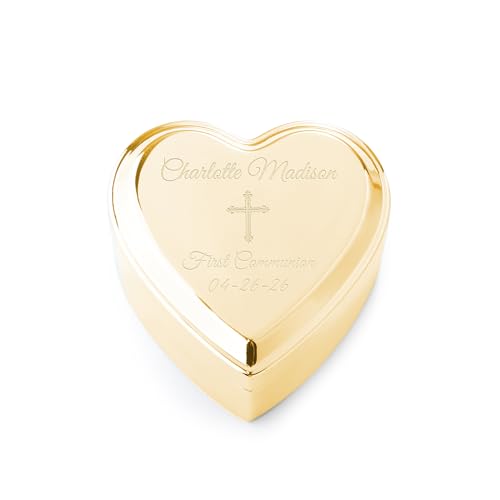 Cherished Moments Personalized Heart Jewelry Keepsake Box with Custom Engraved