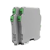 Signal Isolator 0-10V Output, DIN Rail Temperature Signal Converter, Industrial Analog Signal Isolator 24VDC (1 Input Channel & 1 Output Channel, Pt500)
