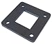 Produktbild 1 Stück universal 10 mm Dicke quadratische Stahl roh Fußplatte, Anschweißplatte, Kopfplatte, Ankerplatte gelocht - auch perfekt zugeschnitten für Quadratrohrprofile (A: 60 x B: 60 x C: 90 x D: 90)