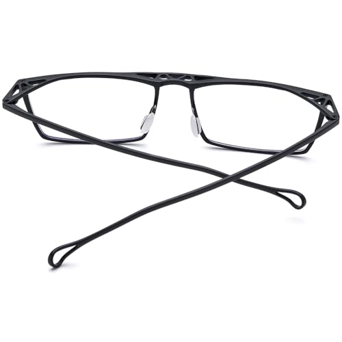 Image of FONEX Titanium Glasses Frame for Men,Square Eyewear Full Optical Eyeglasses F85641
