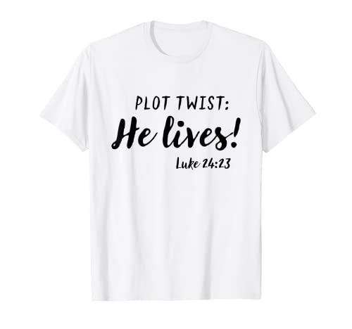 Plot Twist He Lives Shirt Easter Shirt Script Fuente Camiseta