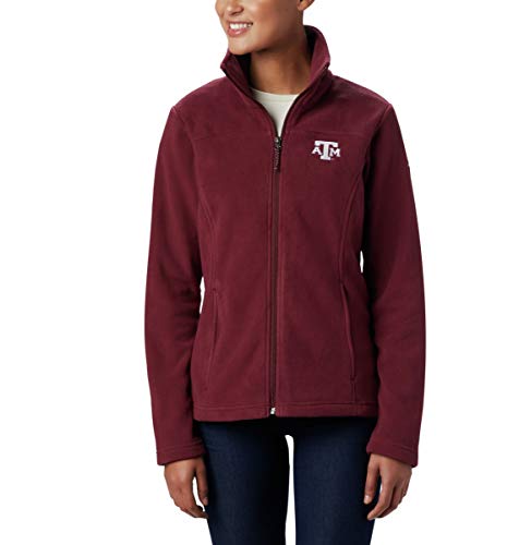 NCAA Texas A&M Aggies Women's Give and Go II Full Zip Fleece Jacket, X-Small, TAM - Deep Maroon