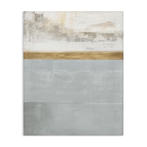 'Abstract Landscape Layered Blocks Grey Brown'| Canvas Art