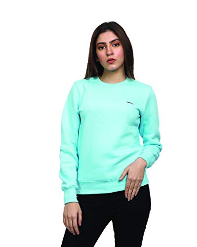 Image of BESIMPLE Basic Full Sleeve Solid Fleece Sweatshirt for Women /Girls Machine wash Cotton Modern Crew Neck