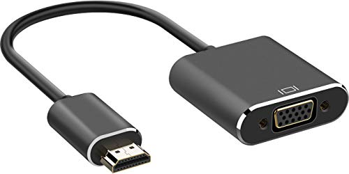 Pasow HDMI to VGA Adapter (Male to Female) 1080P for PC, Monitor, Projector, HDTV (Black)