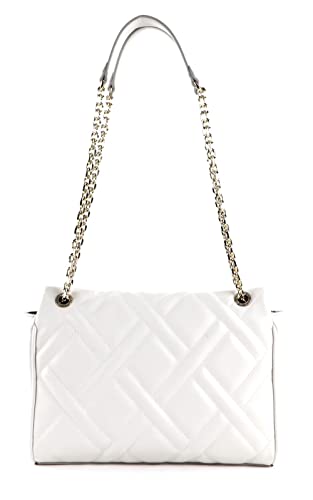 Calvin Klein Quilt EW Convertible Flap Xbody Ecru